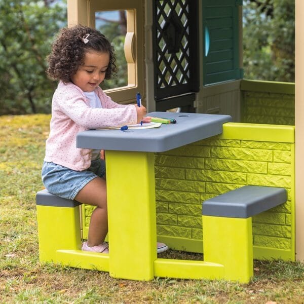 Masa De Picnic Cu Doua Banci Smoby Pentru Casuta Verde - Imagine 5