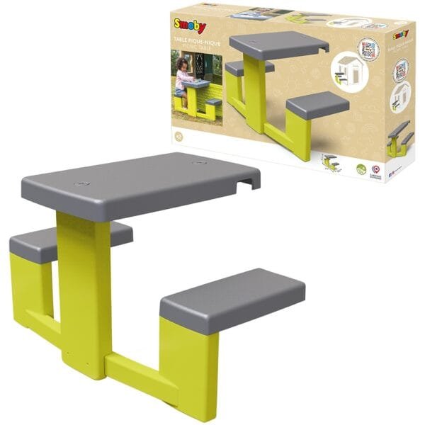 Masa De Picnic Cu Doua Banci Smoby Pentru Casuta Verde - Imagine 7