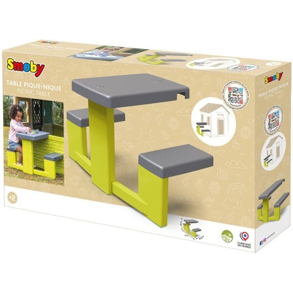 Masa De Picnic Cu Doua Banci Smoby Pentru Casuta Verde - Imagine 8
