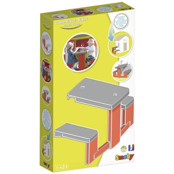 Masa De Picnic Cu Doua Banci Smoby Pentru Casuta Rosu - Imagine 6