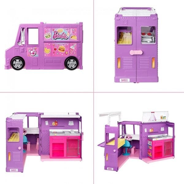 Masina Barbie By Mattel Rulota Cu Mancare Si Accesorii - Imagine 2