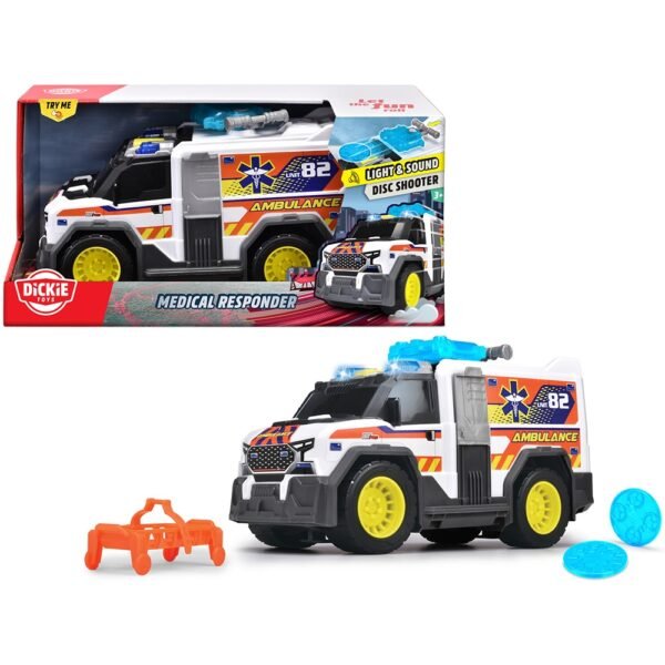 Masina De Ambulanta Dickie Toys Medical Responder 30 Cm Cu Lumini Si Sunete - Imagine 13