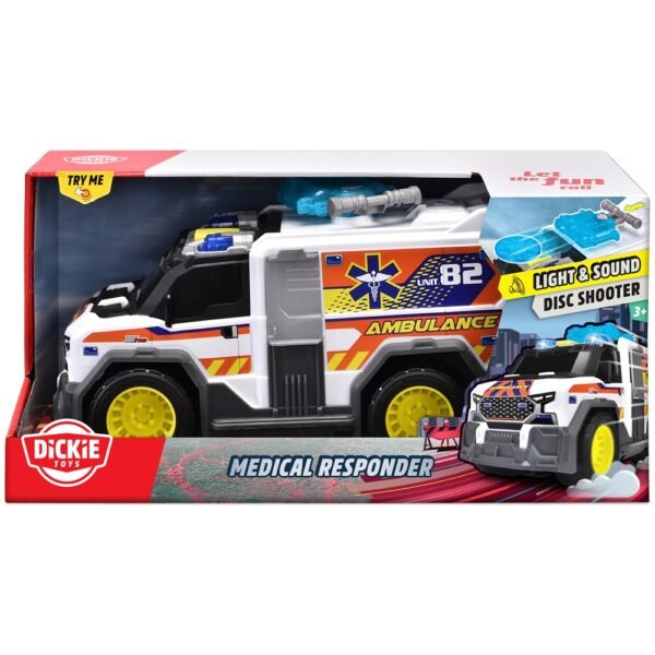 Masina De Ambulanta Dickie Toys Medical Responder 30 Cm Cu Lumini Si Sunete - Imagine 14