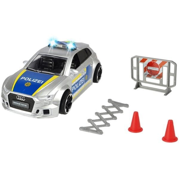 Masina De Politie Dickie Toys Audi Rs3 1:32 15 Cm Cu Lumini, Sunete Si Accesorii - Imagine 3