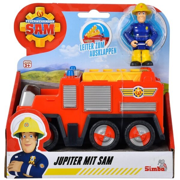 Masina De Pompieri Simba Fireman Sam Jupiter Cu Figurina Sam - Imagine 5