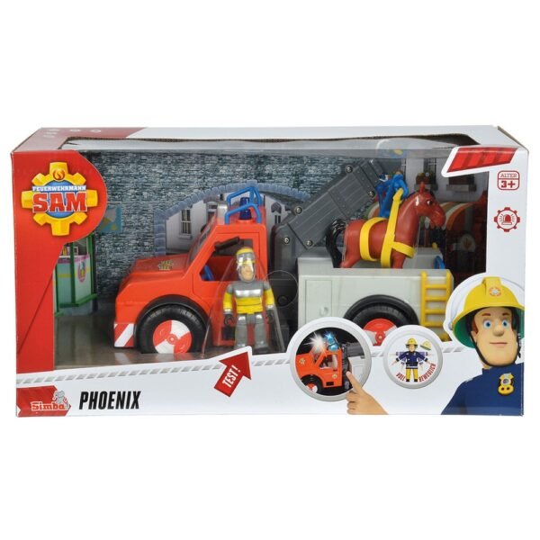 Masina De Pompieri Simba Fireman Sam Phoenix Cu Figurina Si Cal - Imagine 10