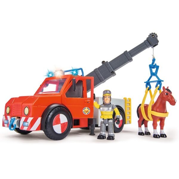 Masina De Pompieri Simba Fireman Sam Phoenix Cu Figurina Si Cal - Imagine 2