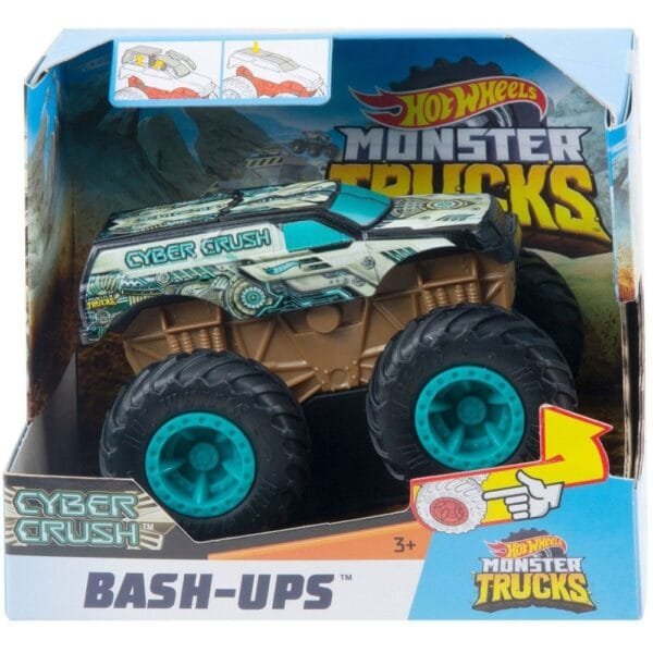 Masina Hot Wheels By Mattel Monster Trucks Cyber Crush - Imagine 5