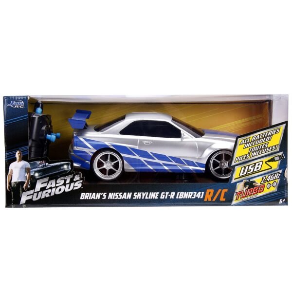 Masina Jada Toys Fast And Furious Nissan Skyline Gtr Cu Telecomanda - Imagine 10