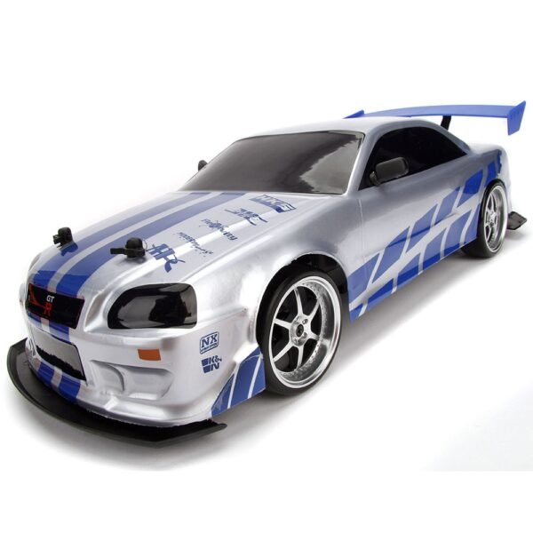 Masina Jada Toys Fast And Furious Nissan Skyline Gtr Drift Cu Anvelope Si Telecomanda - Imagine 10