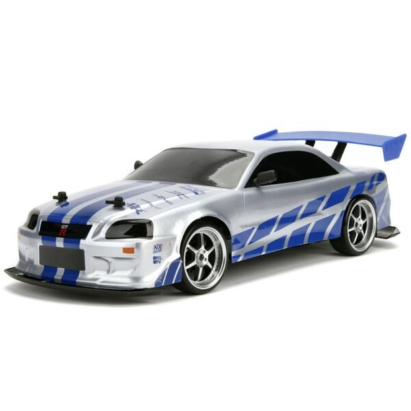 Masina Jada Toys Fast And Furious Nissan Skyline Gtr Drift Cu Anvelope Si Telecomanda - Imagine 3