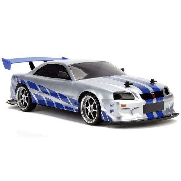 Masina Jada Toys Fast And Furious Nissan Skyline Gtr Drift Cu Anvelope Si Telecomanda - Imagine 7