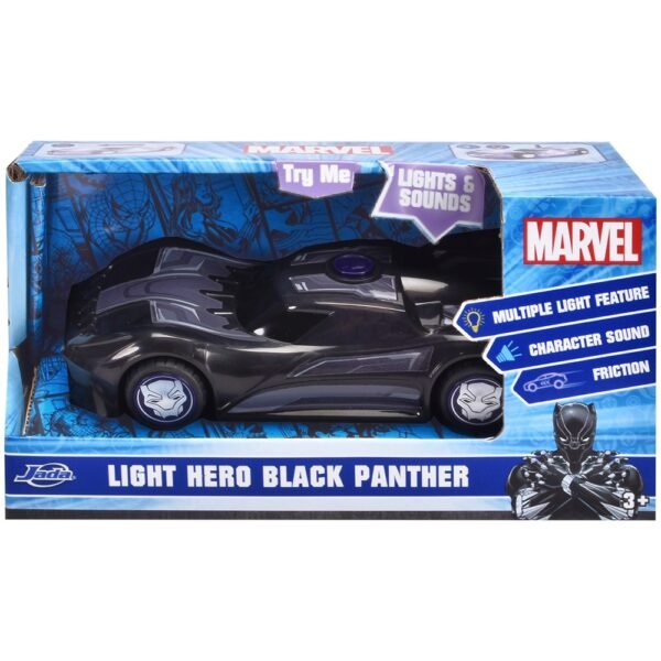Masina Jada Toys Marvel Light Hero Black Panther 1:32 15 Cm - Imagine 6