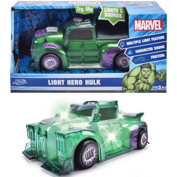 Masina Jada Toys Marvel Light Hero Hulk 1:32 15 Cm - Imagine 5