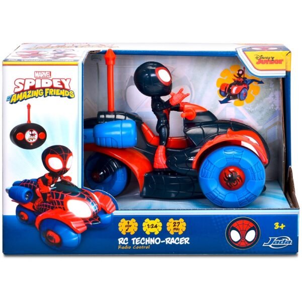 Masina Jada Toys Rc Miles Morales Techno-Racer 1:24 17 Cm Cu Telecomanda - Imagine 4