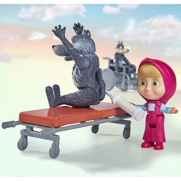 Masina Simba Masha And The Bear Ambulance Cu Accesorii - Imagine 7