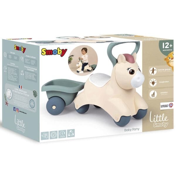Masinuta De Impins Smoby Pony Cu Remorca - Imagine 11