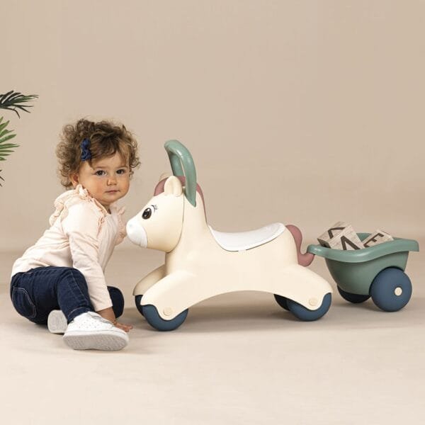 Masinuta De Impins Smoby Pony Cu Remorca - Imagine 8