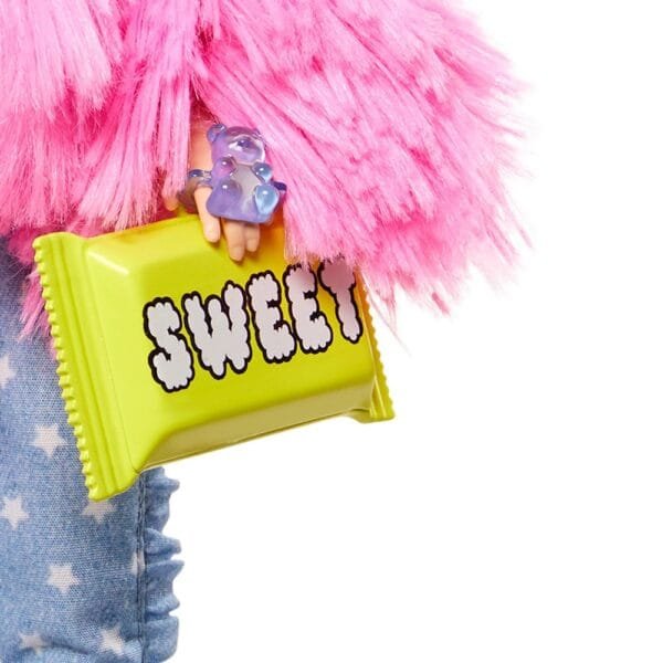 Papusa Barbie By Mattel Extra Style Fluffy Pinky Grn28 Cu Figurina Si Accesorii - Imagine 5