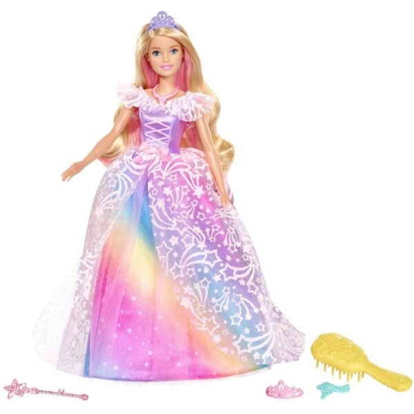 Papusa Barbie By Mattel Dreamtopia Printesa In Rochie De Bal Cu Accesorii