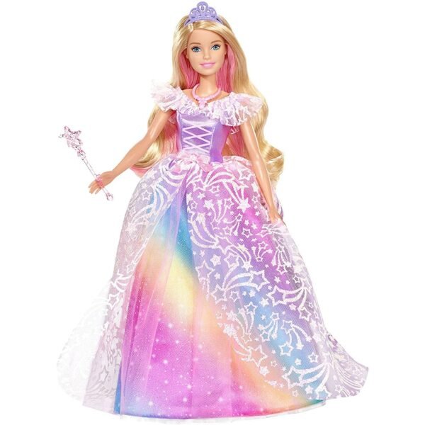 Papusa Barbie By Mattel Dreamtopia Printesa In Rochie De Bal Cu Accesorii - Imagine 2