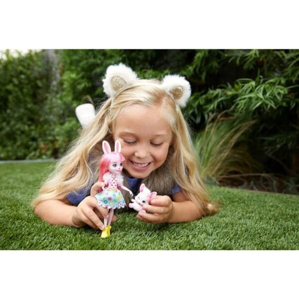 Papusa Enchantimals By Mattel Bree Bunny Cu Figurina - Imagine 6