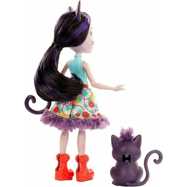 Papusa Enchantimals By Mattel Ciesta Cat Cu Figurina Climber - Imagine 2