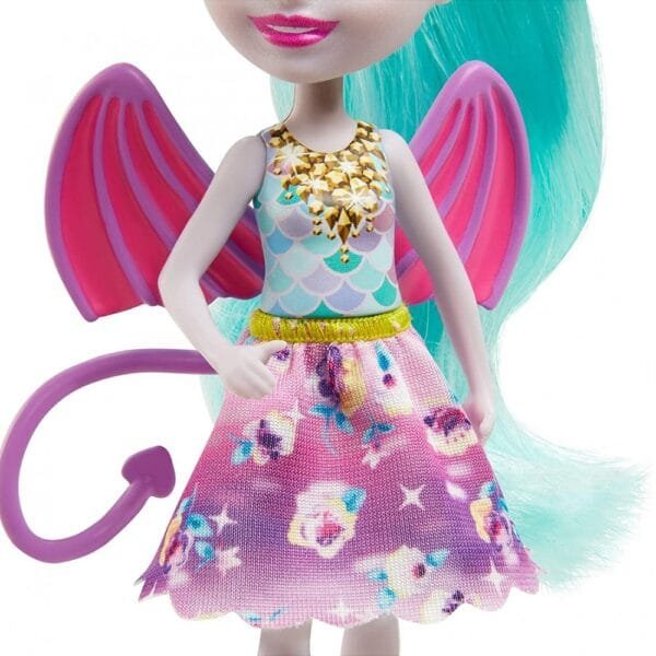 Papusa Enchantimals By Mattel Deanna Dragon Family Cu 3 Figurine Si Accesorii - Imagine 3