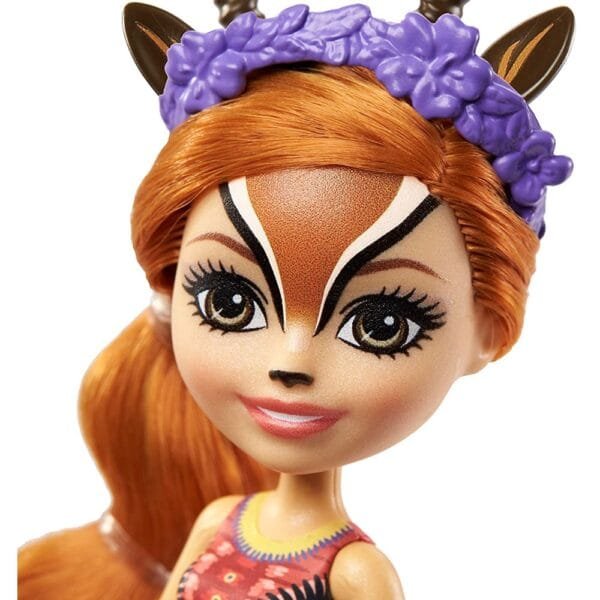 Papusa Enchantimals By Mattel Gabriela Gazelle Cu Figurina Racer - Imagine 3