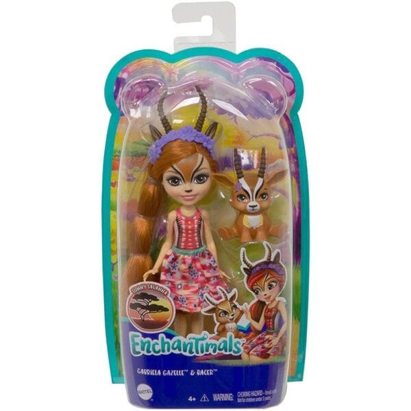 Papusa Enchantimals By Mattel Gabriela Gazelle Cu Figurina Racer - Imagine 7