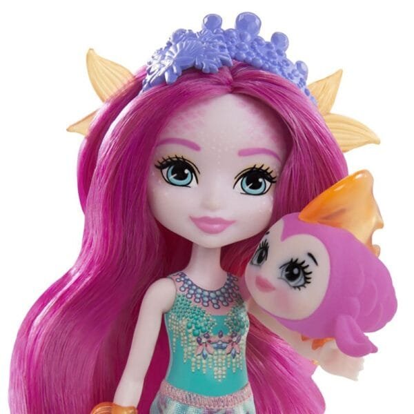 Papusa Enchantimals By Mattel Maura Mermaid Cu Figurina Glide - Imagine 2