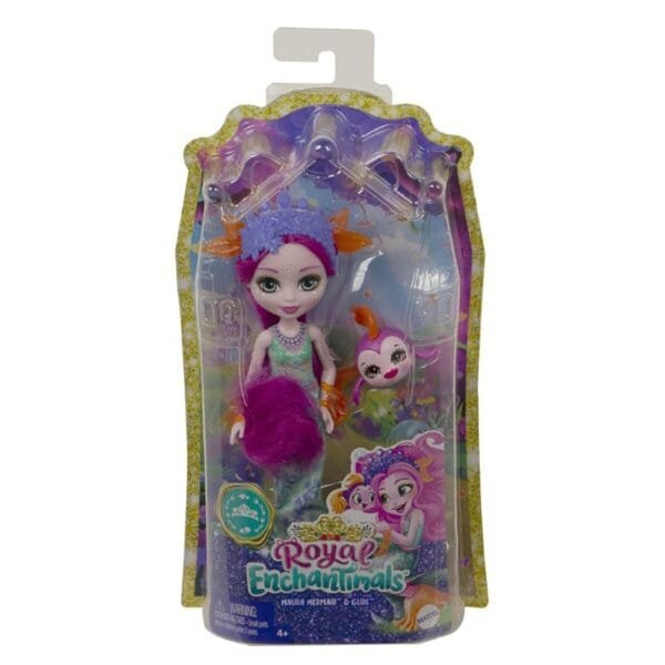Papusa Enchantimals By Mattel Maura Mermaid Cu Figurina Glide - Imagine 5