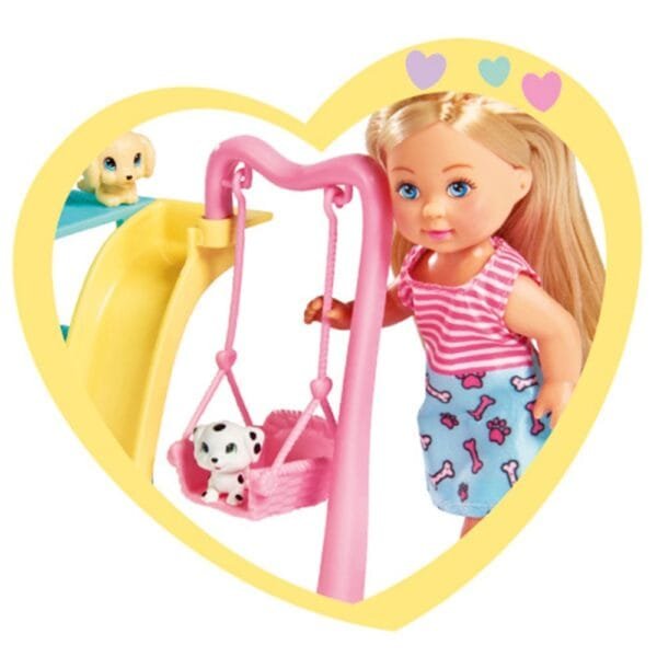 Papusa Simba Evi Love Puppy Fun 12 Cm Cu 3 Figurine Si Accesorii - Imagine 3