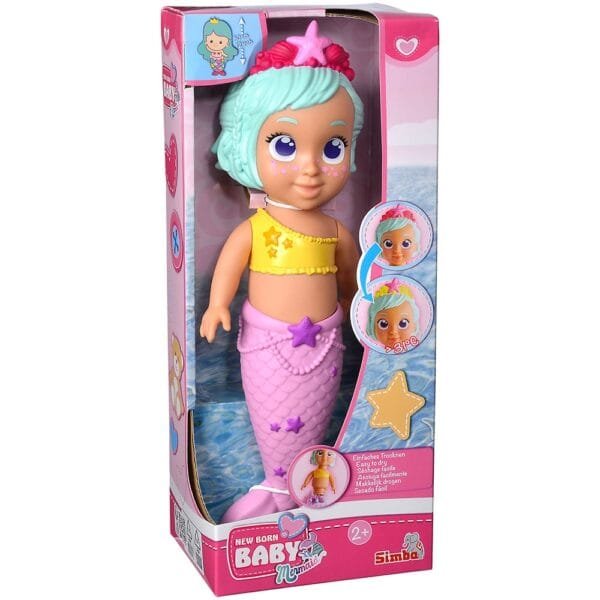 Jucarie De Baie Simba New Born Baby Mermaid 30 Cm - Imagine 9