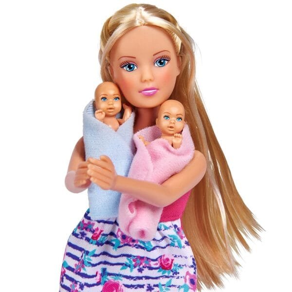 Papusa Simba Steffi Love Welcome Twins 29 Cm Cu Accesorii - Imagine 2