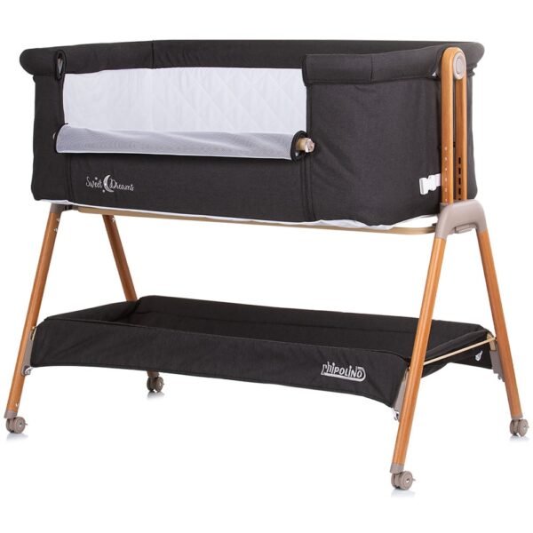 Patut Co-Sleeper Chipolino Sweet Dreams Graphite Wood - Imagine 2