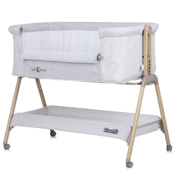 Patut Co-Sleeper Chipolino Sweet Dreams Grey Stars Wood - Imagine 2