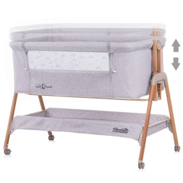 Patut Co-Sleeper Chipolino Sweet Dreams Grey Wood - Imagine 3