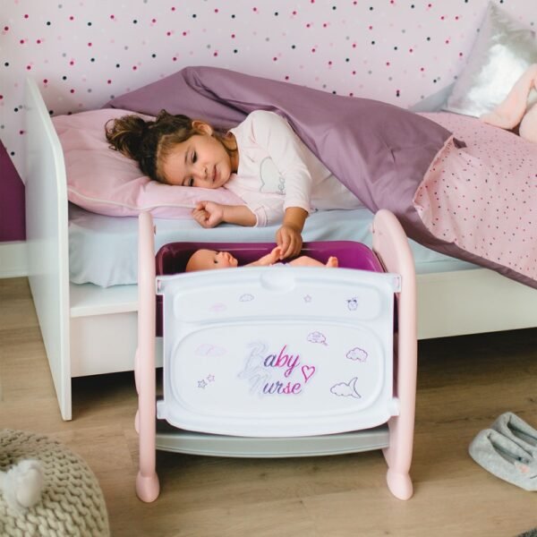 Patut Co-Sleeper Pentru Papusi Smoby Baby Nurse 2 In 1 - Imagine 7