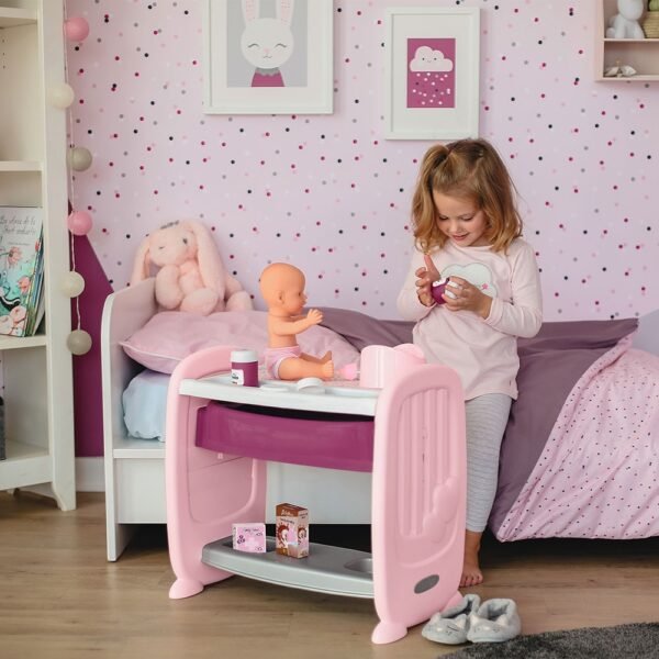 Patut Co-Sleeper Pentru Papusi Smoby Baby Nurse 2 In 1 - Imagine 9