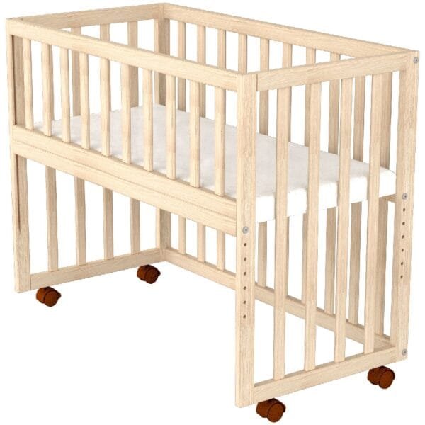 Patut Copii Din Lemn Co-Sleeper Hubners Eva 94X46 Cm Natur - Imagine 2