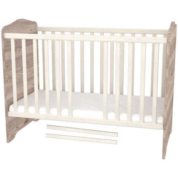 Patut Copii Din Lemn Cu Sertar Hubners Sofia 120X60 Cm Crem Nisip - Imagine 6