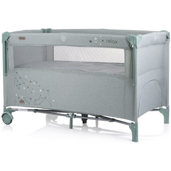 Patut Pliabil Chipolino Relax Aloe Linen Cu Laterala Culisanta - Imagine 2