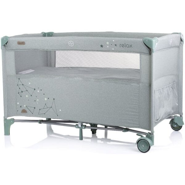 Patut Pliabil Chipolino Relax Aloe Linen Cu Laterala Culisanta - Imagine 3