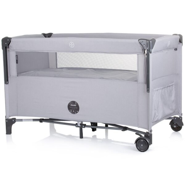 Patut Pliabil Chipolino Relax Ash Grey Linen Cu Laterala Culisanta - Imagine 2