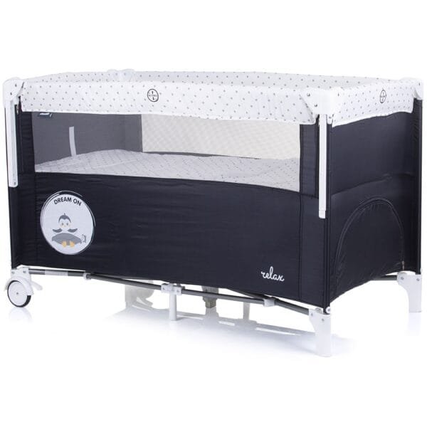 Patut Pliabil Chipolino Relax Ebony Cu Laterala Culisanta - Imagine 2