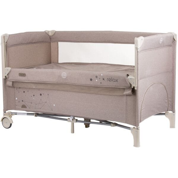Patut Pliabil Chipolino Relax Sand Linen Cu Laterala Culisanta