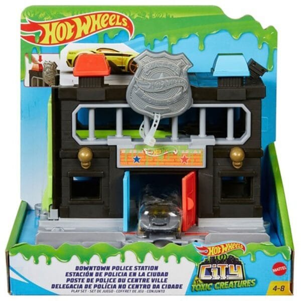 Pista De Masini Hot Wheels By Mattel City Downtown Police Station Cu Masinuta - Imagine 4