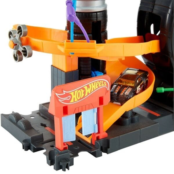 Pista De Masini Hot Wheels By Mattel City Super Spin Tire Shop - Imagine 3