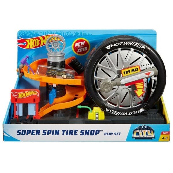 Pista De Masini Hot Wheels By Mattel City Super Spin Tire Shop - Imagine 4